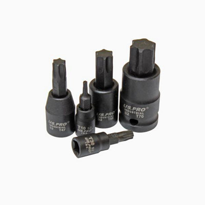GearWrench 80898 13-Pc 1/4 3/8 1/2 Drive Stubby Torx Bit Socket Set