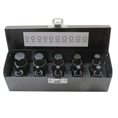 US PRO INDUSTRIAL 17pc Impact HEX Bit Socket Set Mixed Drive 2mm - 22mm