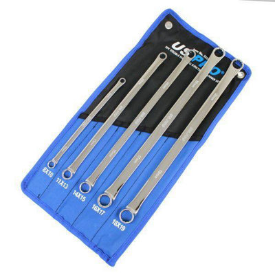 US Pro Spanner Set Extra Long 5pc Aviation Double Ended Ring 8mm to 19mm 3223