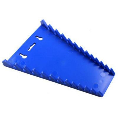 Blue ABS Plastic Spanner Wrench Rack Organizer - Holds 12 Wrenches, 4-Pack - View #6