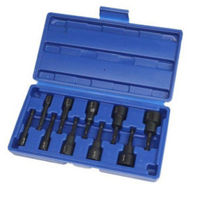 US PRO Tools 10pc 1/4" Hex Dr Magnetic Impact Nut Driver Set Metric 7165