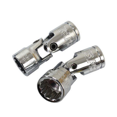 US PRO Tools 10pc 3/8dr Flexi Flexible Universal Sockets Set Metric 1693