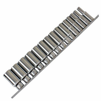 US PRO Tools Steckschlüssel-Set 15-teilig – 8–22 Mm, 3/8 Zoll Antrieb, Auf Metallschiene
