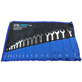 US PRO Tools 16PC SAE Combination Spanner Set 1/4" - 1 1/4"      2242