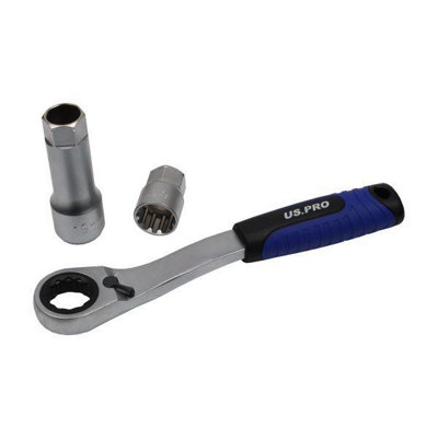 US PRO Tools 17pc Go Through Socket Set With 3/8