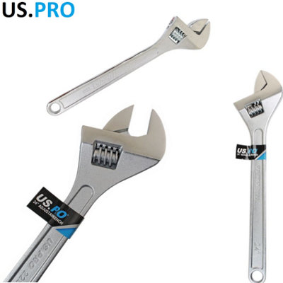 LAWAZIM Adjustable Wrench - 8Inch | Heavy Duty Drop Forged Steel Precision Milled Jaws For Maximum Gripping Power Rust Resistant Finish Tempered And Heat Treated Steel