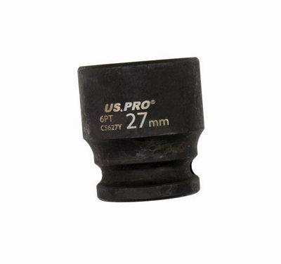 US PRO Tools 27mm Impact Socket 1/2" Drive 6 Point Single Hex 3827