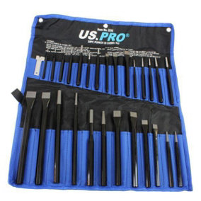 US PRO Tools 28pc Punch & Chisel Tool Set, Punches and Chisels 2232