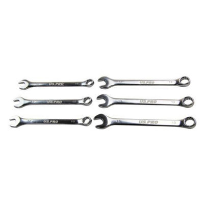 US PRO Tools 3 x 10mm and 3 x 13mm Metric Combination Spanners Wrench 2052