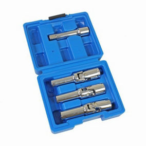 US PRO Tools 3pc Glow Plug Deep UJ Socket Set 8mm 10mm 12mm 3/8" Drive 5639