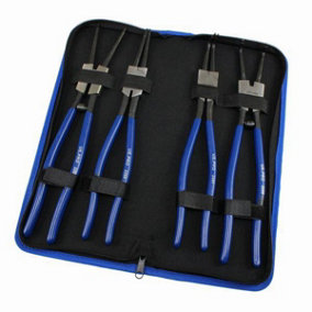 US PRO Tools 4 Piece 13" 325mm Circlip Plier Pliers Set In Zip Case Bent Straight 2255