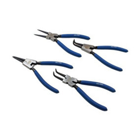 US PRO Tools 4 Piece 7" Circlip Pliers Set - Internal External Bent & Straight 2256