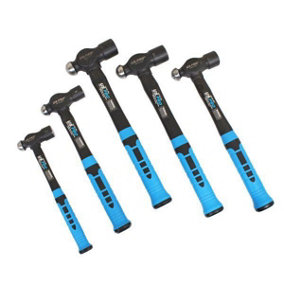 US PRO Tools 5pc Ball Pein Hammers Set 8 16 24 32 40oz FibreGlass Handles 4531