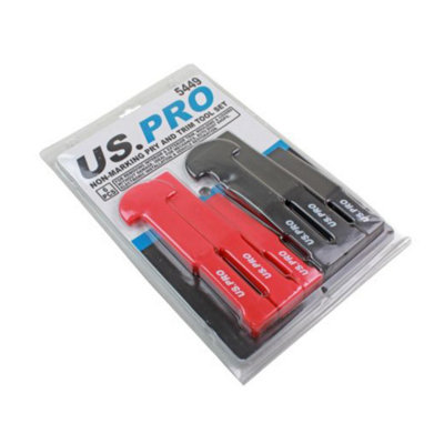 US PRO Tools 6pc Non-Marking Trim & Pry Bar Door Trim Remover Clips Tool Set 5449