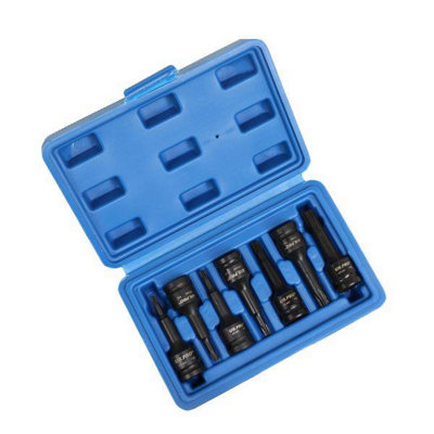 US PRO 1/4" Drive Impact Star Torx Bit Socket Set – 8 Piece, T6 To T30, Metric