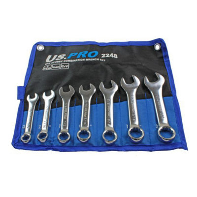 US PRO Tools 12-Piece Metric Combination Spanner Set, 6-22mm, Foam Tray, 2273