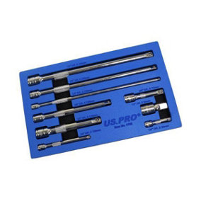 US PRO Tools 9pc 1/4" 3/8" 1/2" Dr Extension Bar Set, Sockets bars 4190