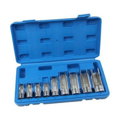 US PRO Tools 9pc Difficult Access Slotted Socket Set 10 - 22mm 3/8