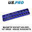 US PRO Tools Magnetic Socket Holder - 1/2" Drive - Holds 19 Sockets 6745