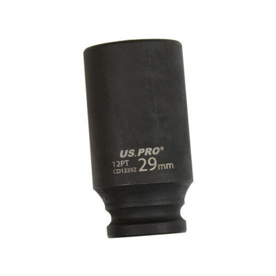 US PRO Tools Single 1/2" DR 29MM 12PT Deep Impact Socket 3781
