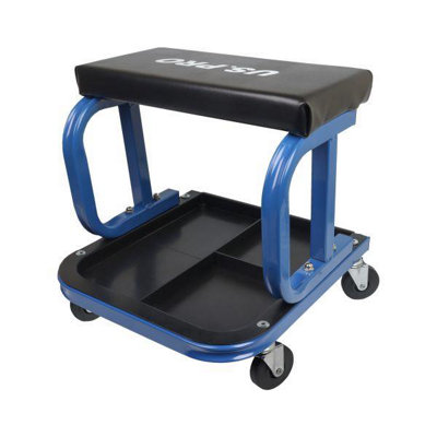 US PRO Tools Work Seat Garage Workshop Stool with Storage 5027