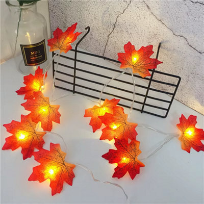 USB 6M Halloween LED Maple Leaf Garland Lights