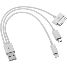 USB A Male To iPad/iPhone 4S 5C 6 Micro B Adapter Cable Lead Lightning Data Plug