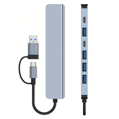 USB C Hub 7 in 1 USB Splitter Multiport Adapter