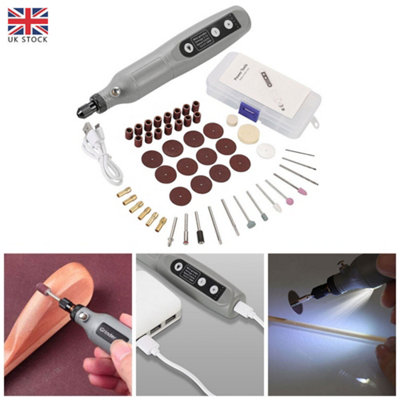 USB Cordless Electric Mini Drill Grinder Polishing Engraving Pen Rotary ...