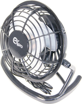 USB Desktop Fan 4 Inch Adjustable 360 Tilting DIY at B&Q