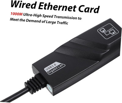USB Gigabit Ethernet Adapter, No Additional Network Card Required, Quick and Easy Setup for PC and Laptop, Stable Connection