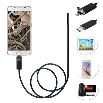 otg micro usb inspection borescope camera app