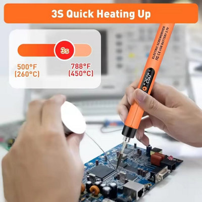 USB LED Digital Electric Soldering Iron Kit Mini Cordless