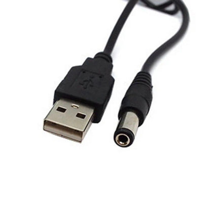 USB Male A to DC 5v Power Supply Cable DC 5.5mm x 2.1 mm DC Jack Plug ...