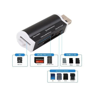 USB Memory Card Reader Adapter All In One Micro SD MMC SDHC TF M2 MS Duo