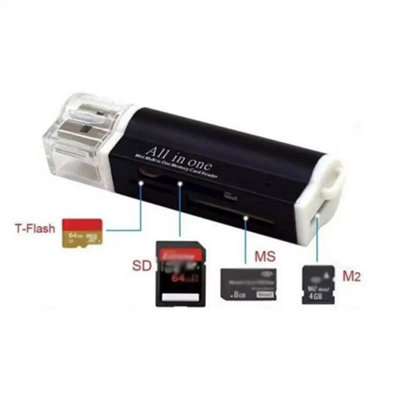 USB Memory Card Reader Adapter All In One Micro SD MMC SDHC TF M2 MS Duo