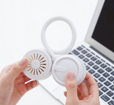 USB Neck Fan Portable Leafless Mute 360 Degree Cooling Mini Fan