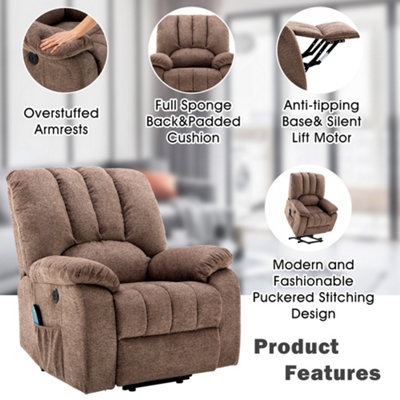 USB Ports Electric Power Lift Recliner Chair Sofa with Massage and Heat