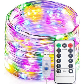 USB Powered Fairy String Light in Multicoloured 10 Meters 100 LED