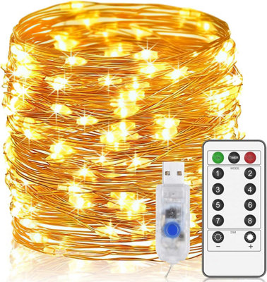 USB Powered Fairy String Light in Warm White 10 Meters 100 LED