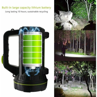 Usb Rechargeable Led Torch 135000 Lumens 6000Mah With Side Light ...