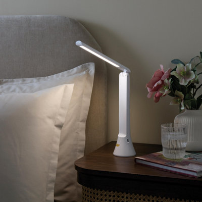 USB Rechargeable Table Light with Adjustable Head, Cordless or Plug In ...