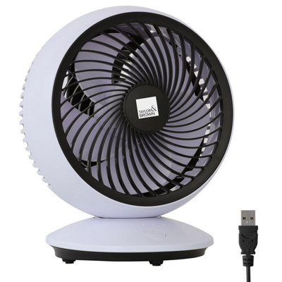 USB Table Fan with Quiet Operation & 3 Speed Settings Compact ...