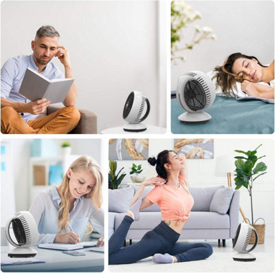 USB Table Fan with Quiet Operation & 3 Speed Settings Compact ...