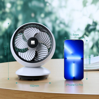 USB Table Fan with Quiet Operation & 3 Speed Settings Compact ...