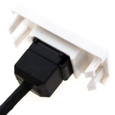 USB Type C Socket to Male Tail 20mm Fly Lead Wall Face Plate Module