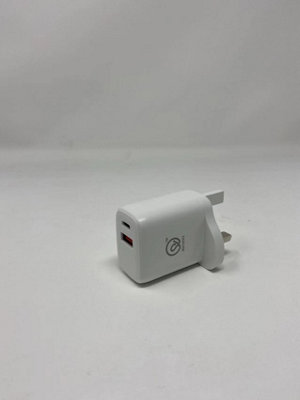 USB + TypeC Home Plug Charger White
