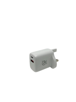 USB + TypeC Home Plug Charger White