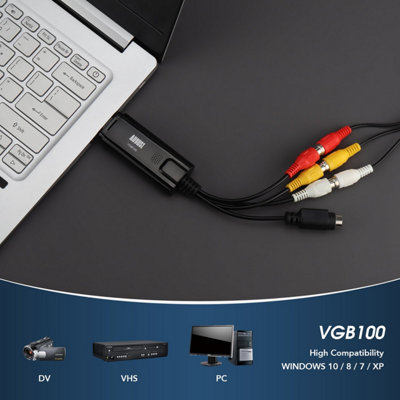 USB Video Capturer Card Adapter - Convert VHS Analog Video to Digital ...