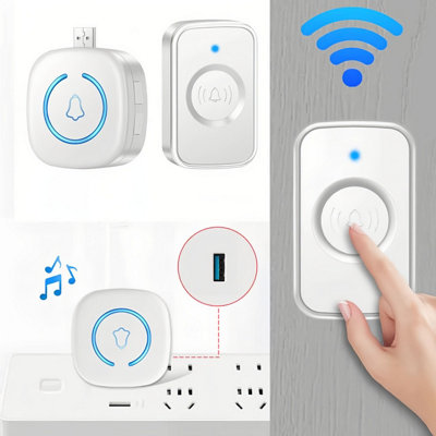 USB Wireless Doorbell for Home balck - 4